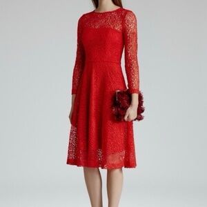 Reiss lace red dress, size 2